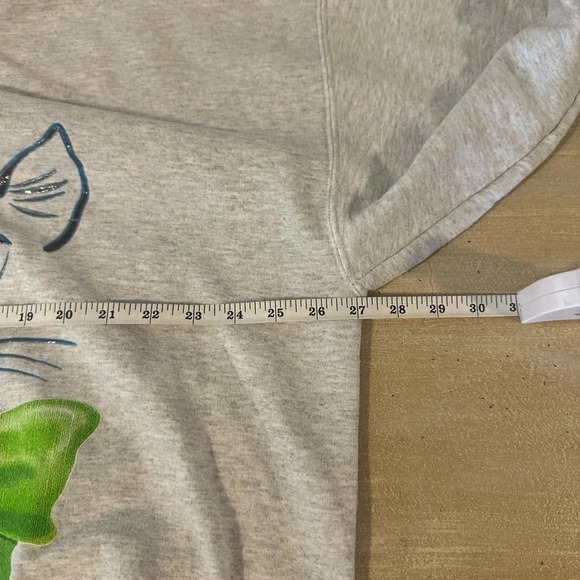 Vintage 90s Christmas Cat Holiday Kitten Crewneck Sweatshirt - Picture 6 of 7